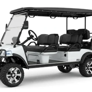 2025 Evolution Forester 6 Plus - 6 Seater Lifted Electric Golf Cart - Lithium Battery - Arctic White