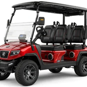 `2025 Evolution D5 Ranger 4 - 4 Seater Lifted Golf Cart - Lithium Battery - Flamenco Red`